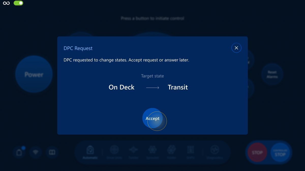 Tap the Accept button