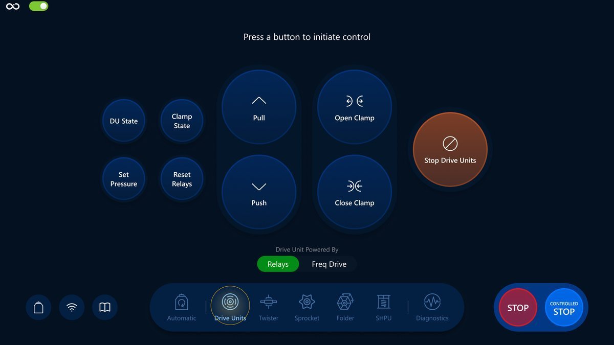 Navigate to Drive Units screen Navigate to Drive Units screen