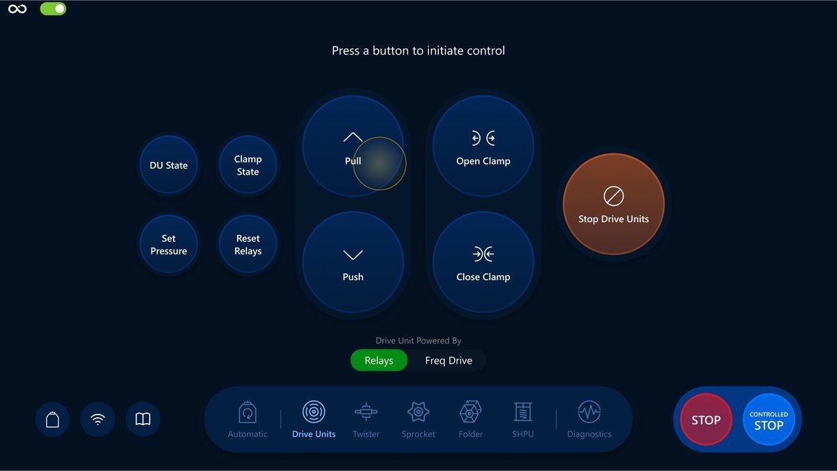Pull button pressed Pull button pressed