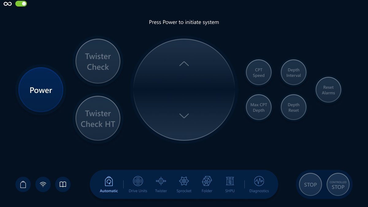 Automatic screen when CPT is turned off