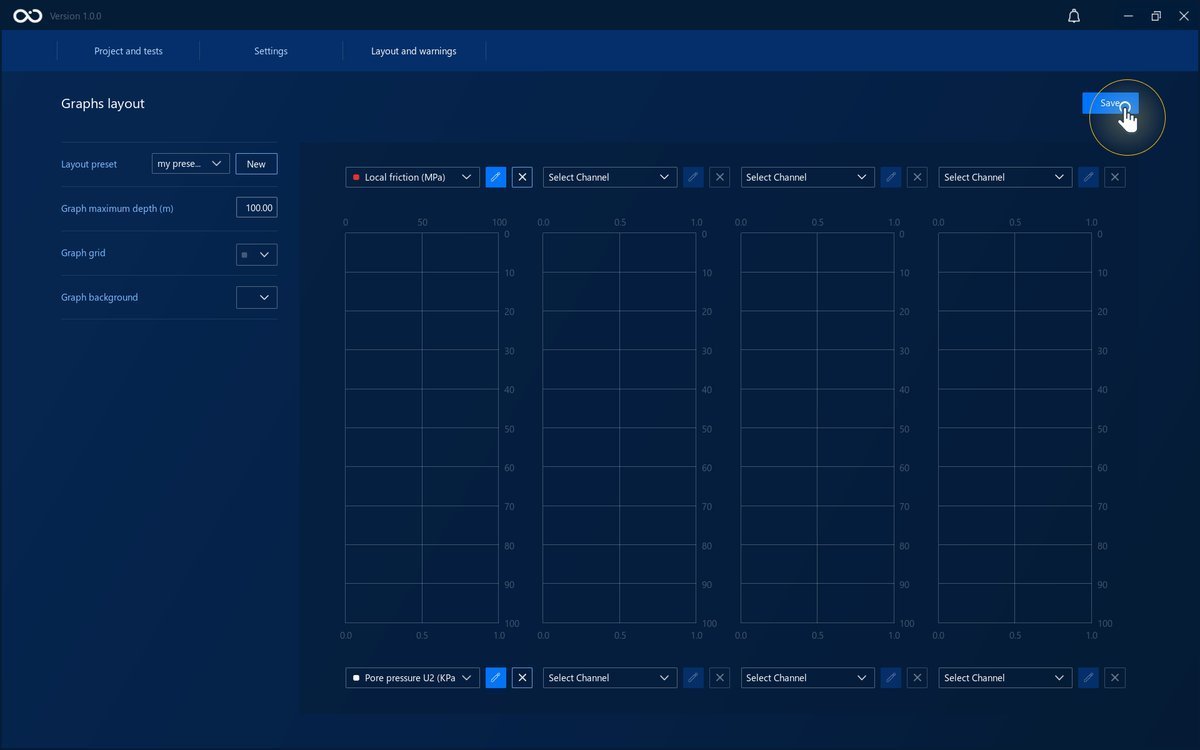 Preset Save button Preset Save button