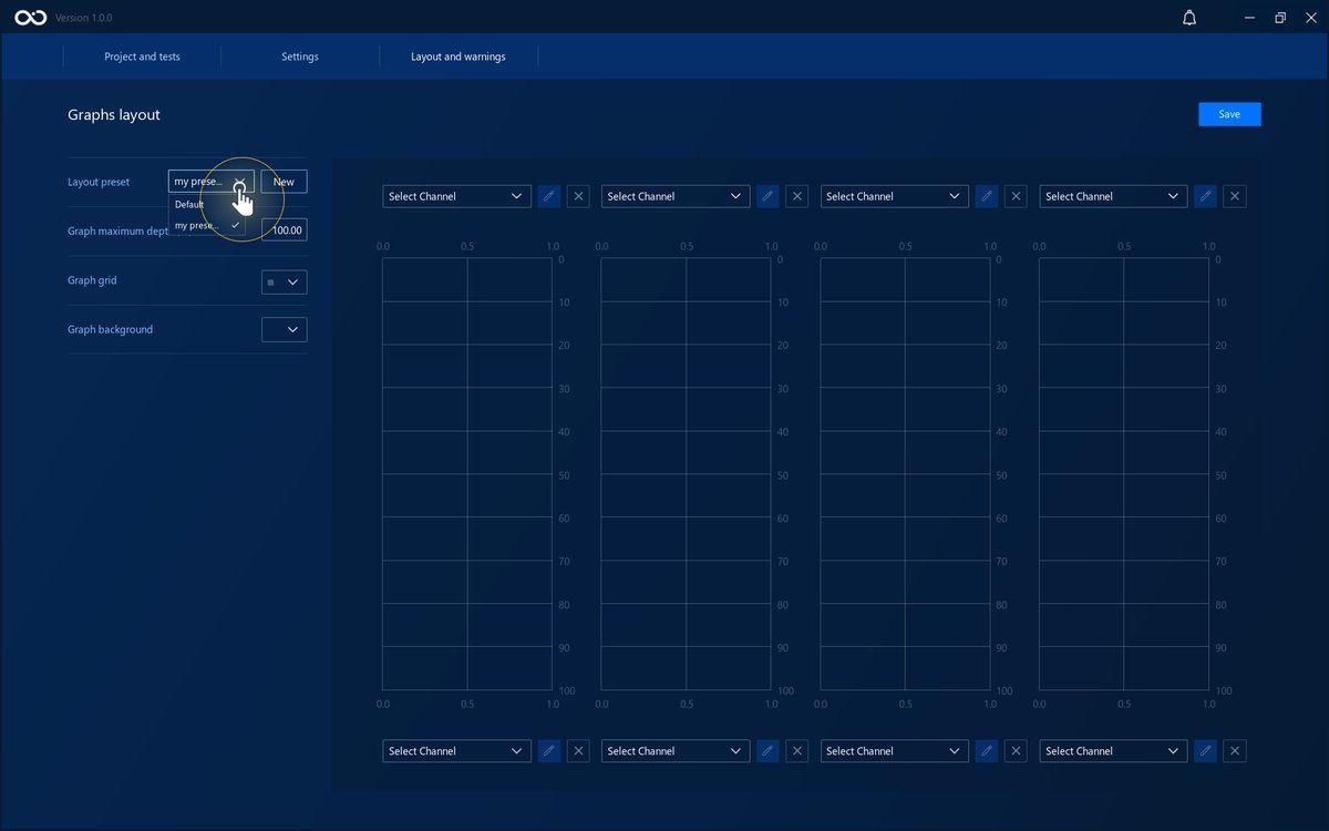 Selecting the preset to edit Selecting the preset to edit
