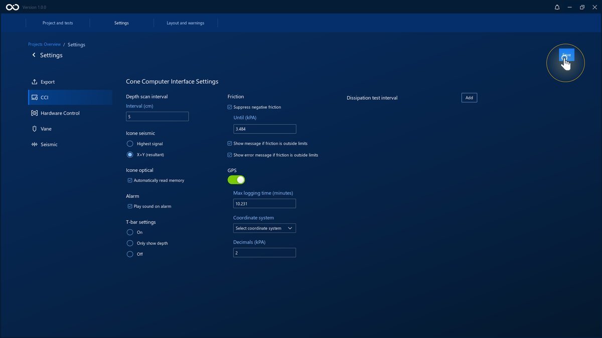 The Save Settings button